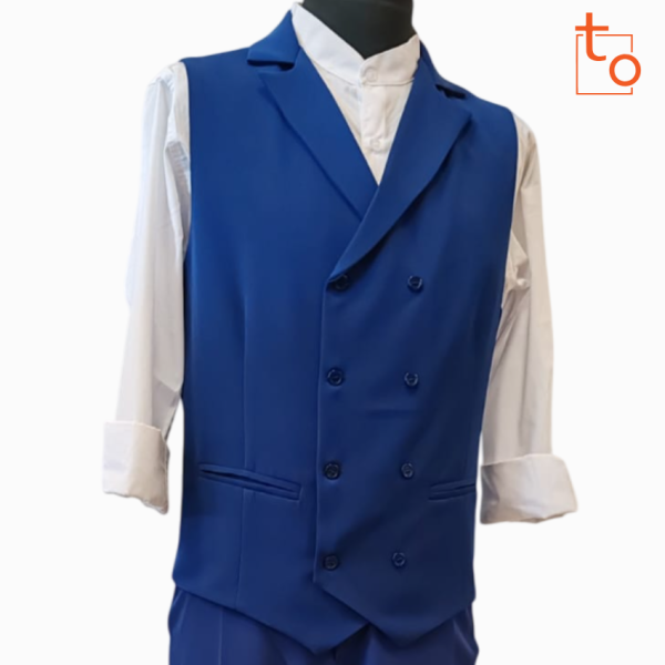 Gilet Doppiopetto Tob521 Bluette